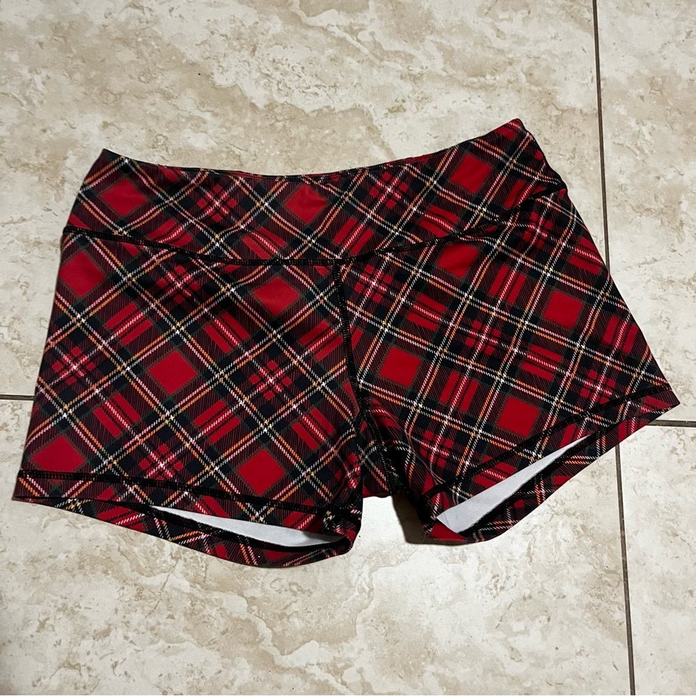 Plaid Women's Shorts - Red and Black - BORN PRIMITIVE Medium